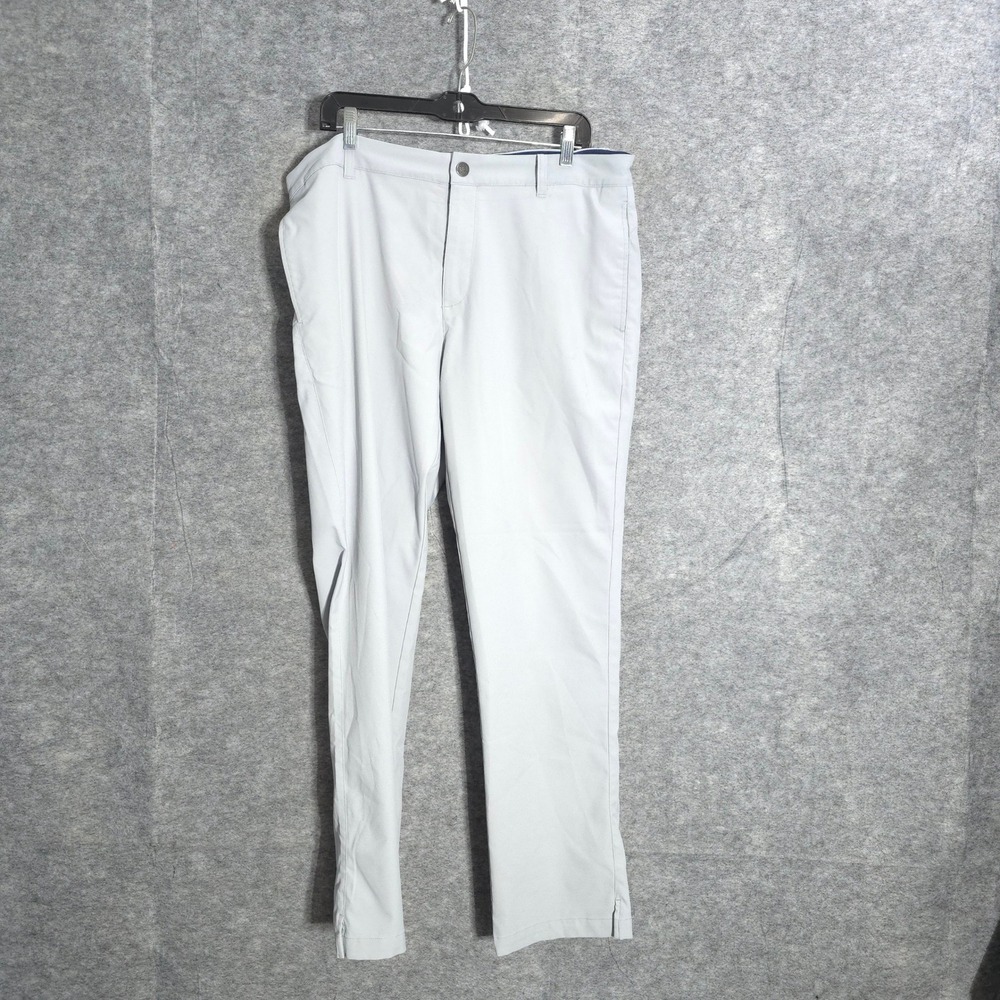 Puma Golf Pants Mens 36x32 Grey Performance Straight Leg Branded Waistband 16155